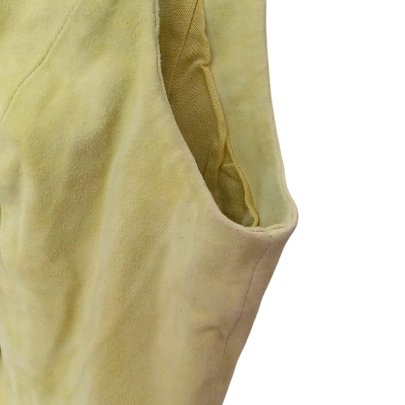 Understated Leather Kerri Suede Bow Vest in Sunny Lime XS - Picture 10 of 11